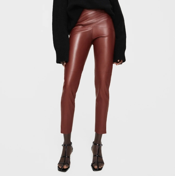 ZARA LEATHER LEGGINGS - Picture 2 of 6